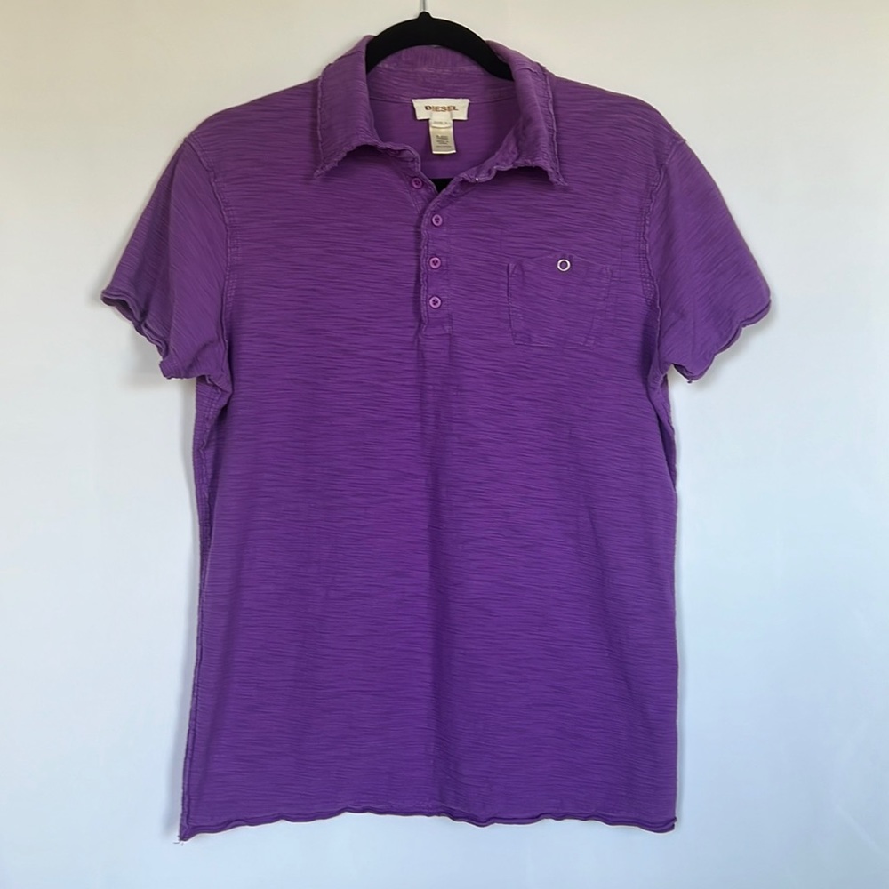 Diesel Large Purple Distressed Polo